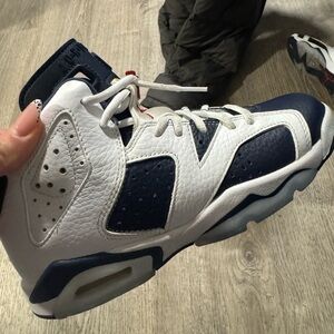 Jordan White and Navy Sneakers
